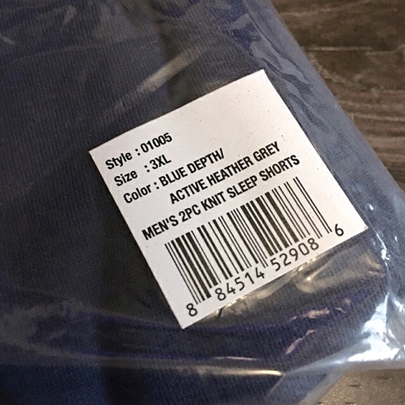 NWT! HANES 2-pack Jersey Knit Sleep Shorts NAVY BLUE & GREY Men’s Size 3XL - Picture 5 of 7